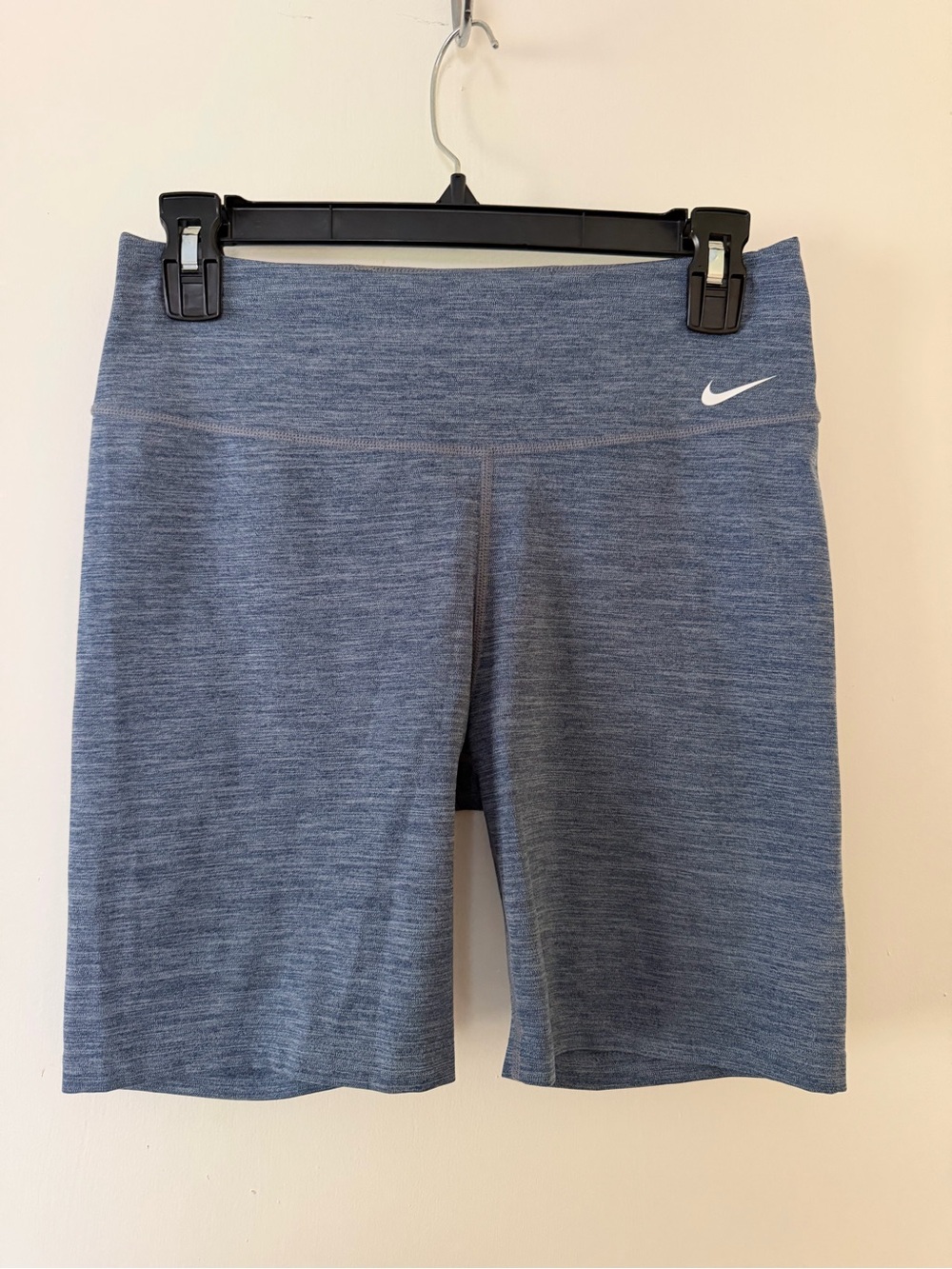 Nike Women's Heather Blue High-Rise Bike Shorts